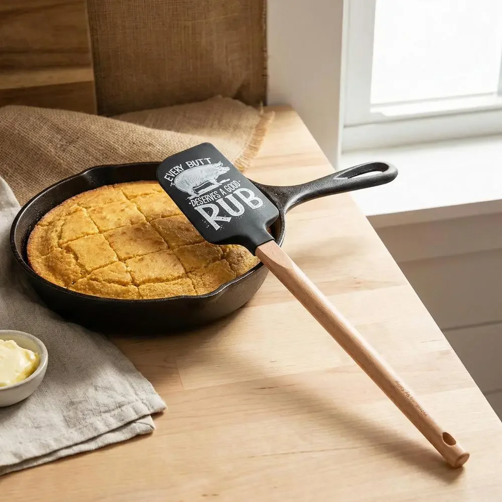 Every Butt Deserves a Good Rub Funny Pig Spatula | Silicone BBQ Spatula with Wo